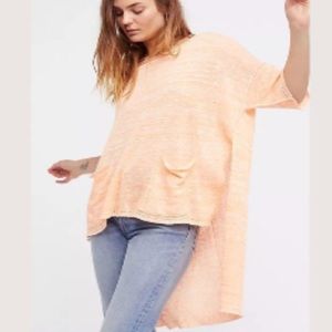 Free People High low Orange Tunic Size M